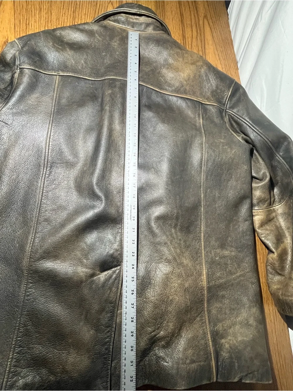 Vintage Andrew Marc Wilsons Leather Distressed Brown Leather Jacket MENS L 74847